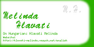 melinda hlavati business card